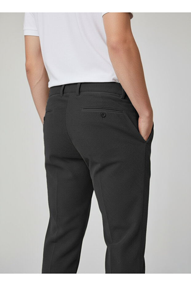 Men's L Stretch Fabric Velvet Pantalon with Fleece Inside - 3