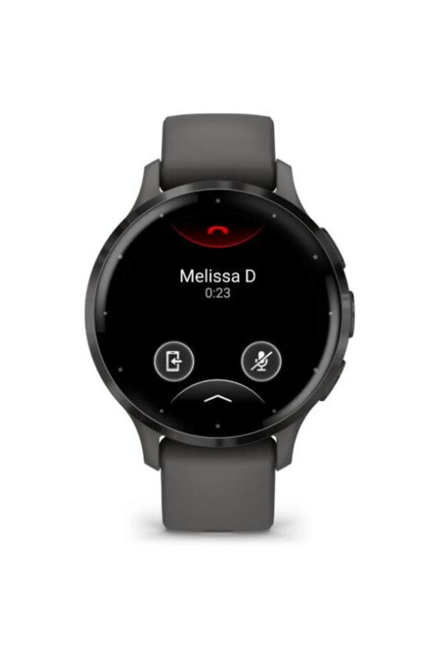 Venu 3S Slate stainless steel bezel with pebble grey case and silicone band - 2