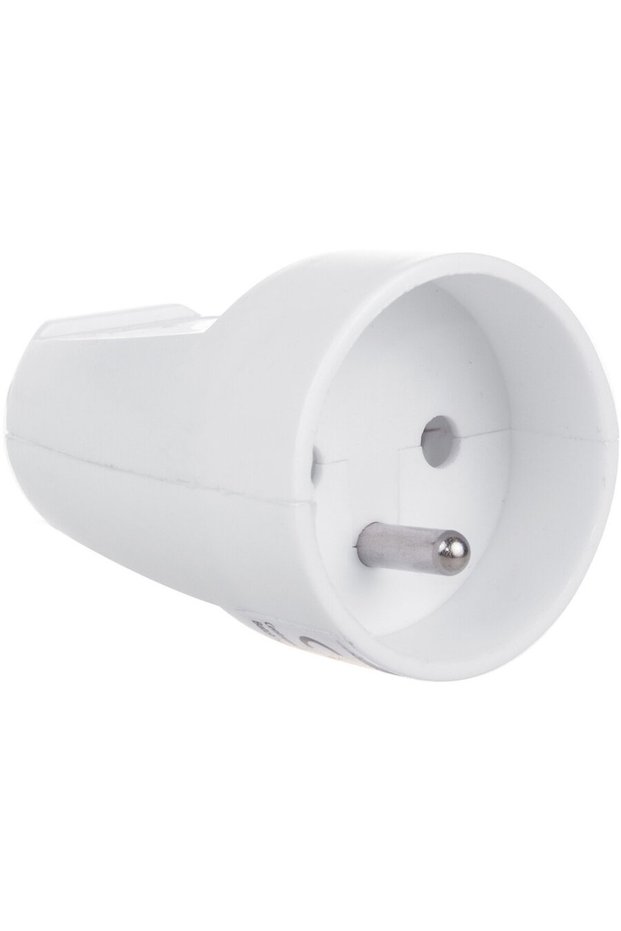 Right-angled 230V socket for Maclean earthed cable, type E (French), 16A, 250