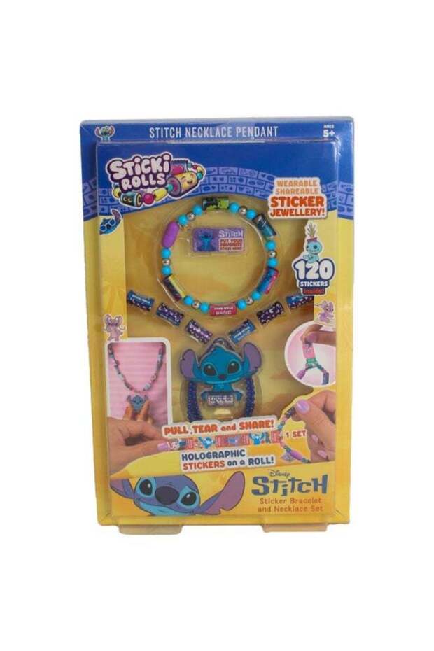 Sticki Rolls - Disney Stitch Pendant Jewelry Set, Collectible Sticker Rolls