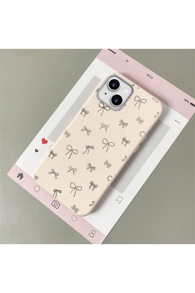 iPhone 13/14 Compatible Leather Texture Anti Fall Soft Silicone Phone Case Corner Band