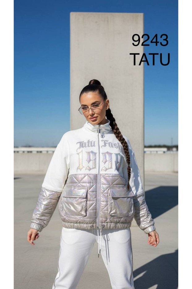 Mock Neck Layer Tracksuit Set with Flap Pockets and Zipper