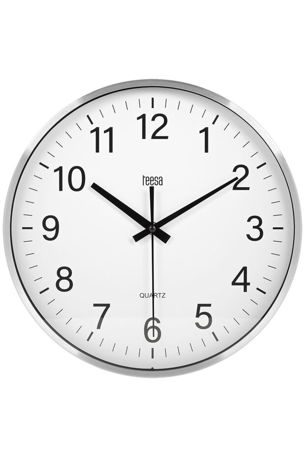 WALL CLOCK 30CM SILVER - 4