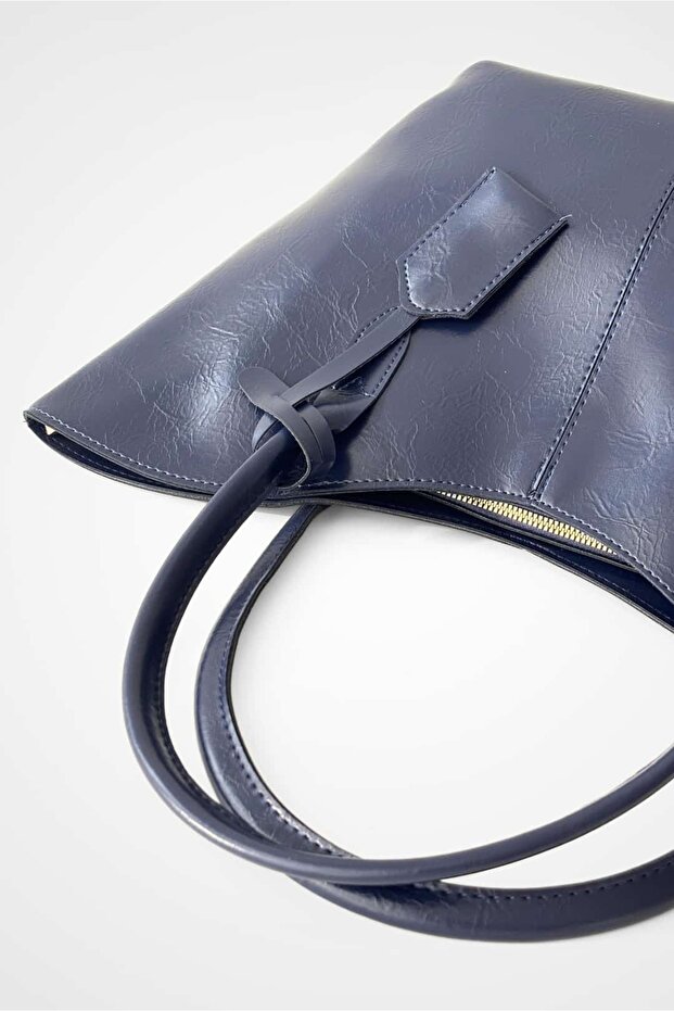 Pure Faux Leather Shoulder Bag