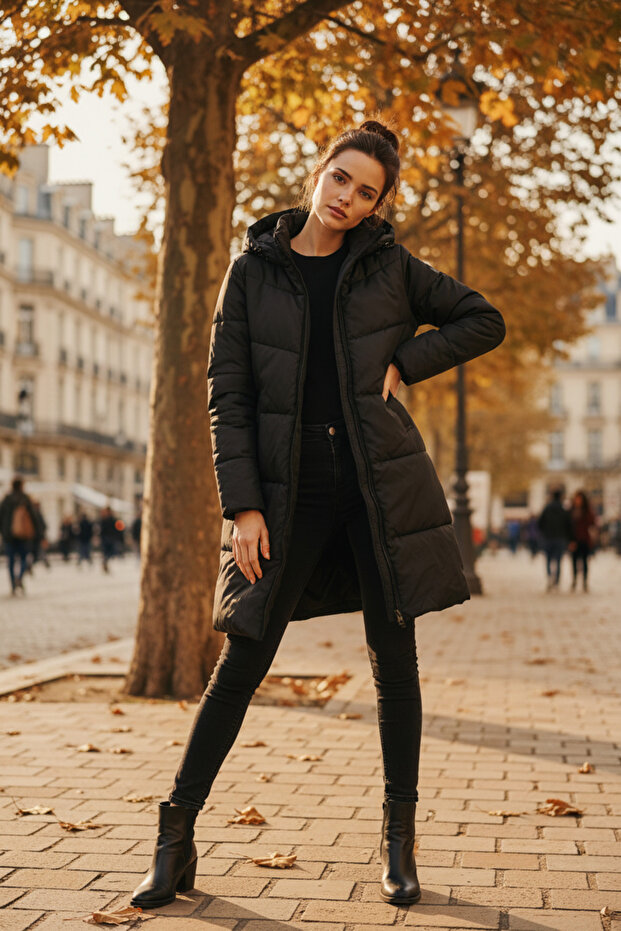 Women's Waterproof Long Winter Coat Thickened Down Puffer Jacke Winter Parka - 2