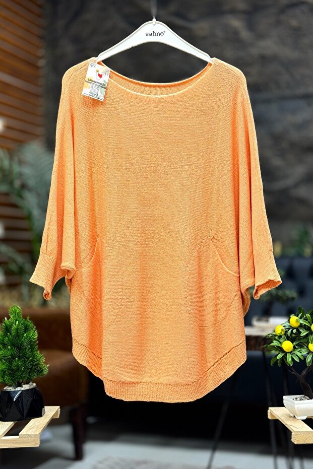 بلوزة تونيك مرسيريزد بجيب مزدوج