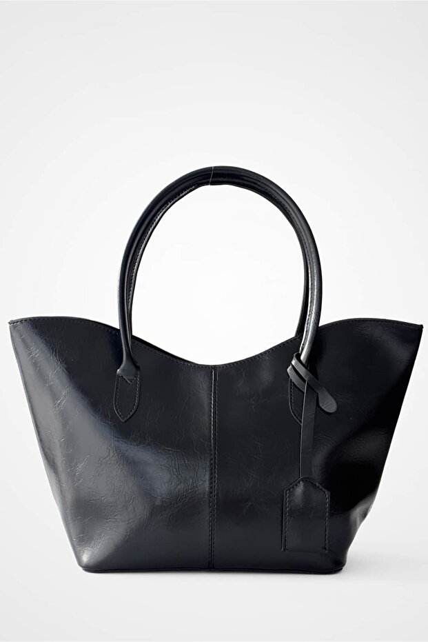 Pure Faux Leather Shoulder Bag