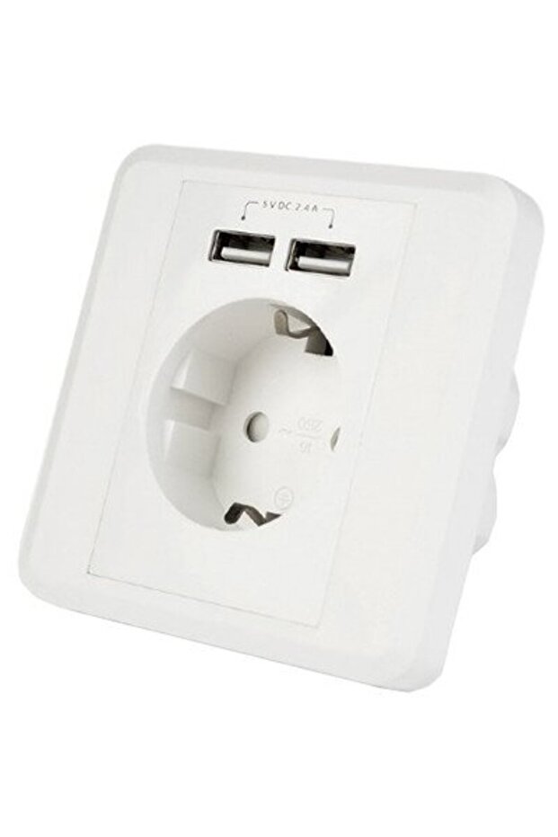 SCHUKO WALL SOCKET 2X USB - 1