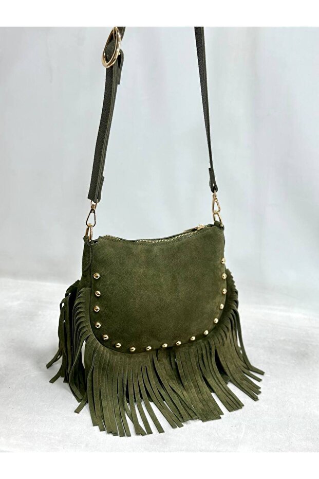 Mesbag women's bag genuine suede leather