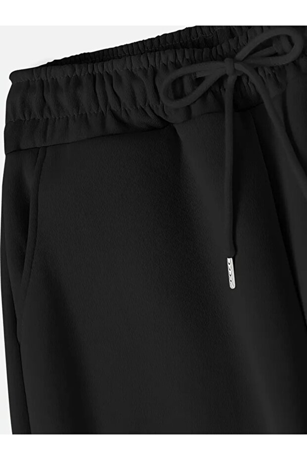 Unisex 2-Piece Wide Cut High Waist Elastic 3-Strand Thick Sweatpants Jogger 2 Pieces - 3