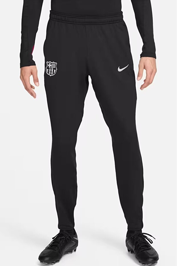 Dri-Fit Fc Barcelona Strike Men's Black Slim Fit Tracksuit Bottoms - 1