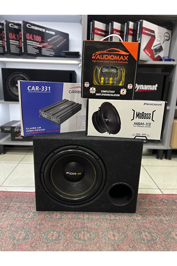 PAKET SES SİSTEMİ AMFİ BAS MİDRANGE KABLO HEDİYELİ DMCGARAJ - 1