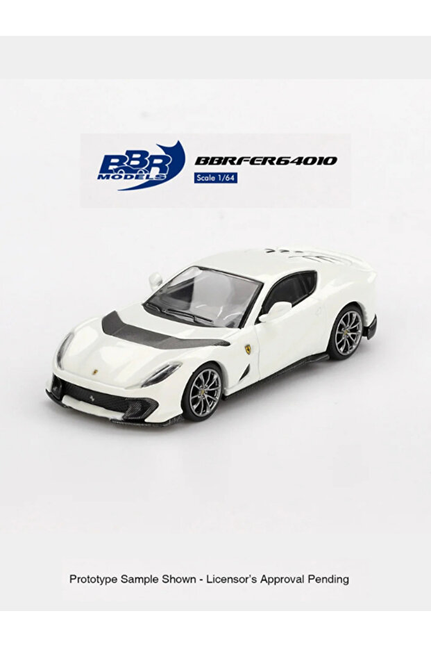 Ferrari 812 Competizione 1:64 Diecast Model Car – Mini Gt Bbr Bianco Avus