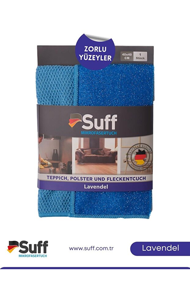 Lavendel Lavanta Double Sided Textured Surface Cloth Texture Pattern 40X40 |   Pet Hair Collection Cloth - Blue