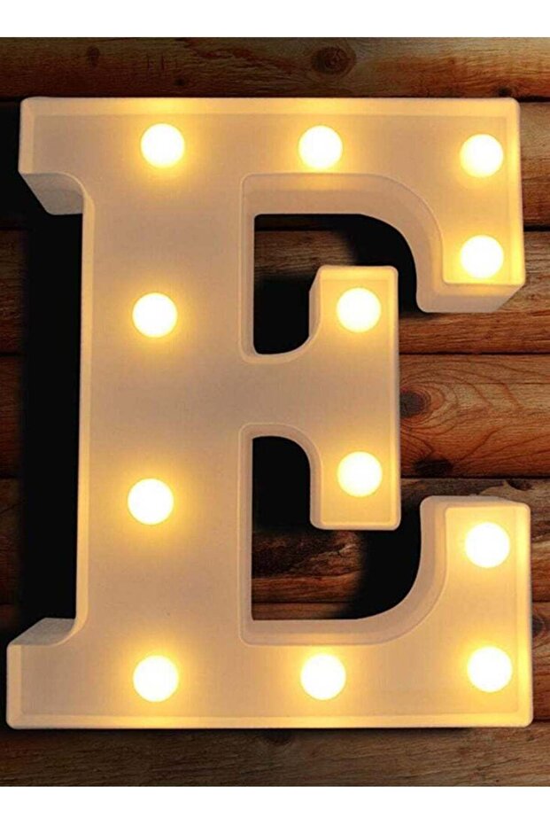 'E' Decorative Plastic LED Marquee Letter Light