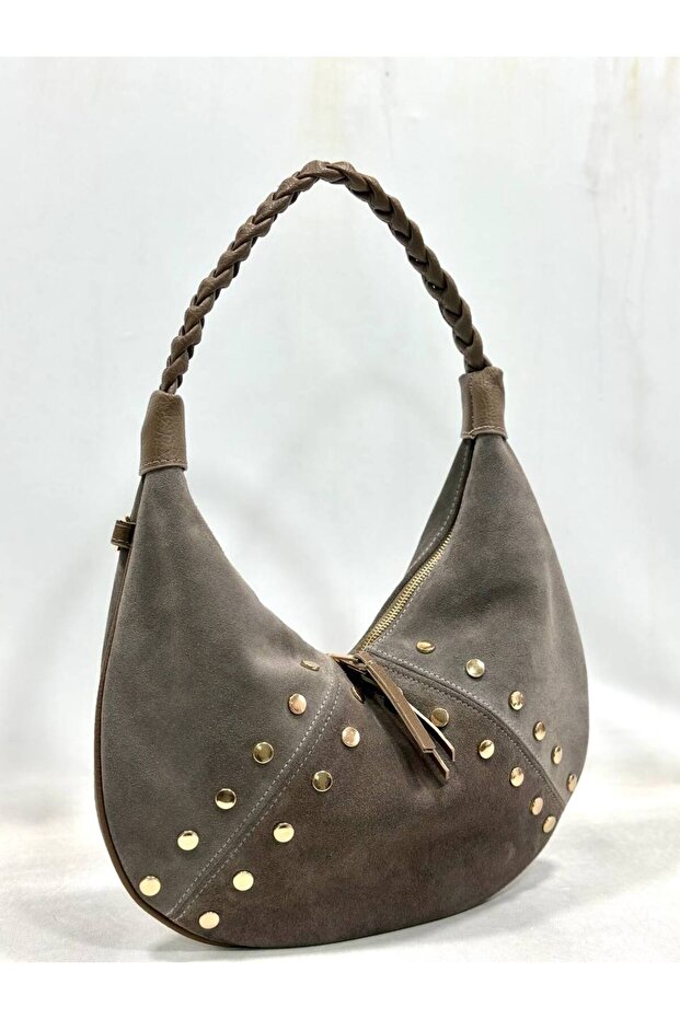 Mesbag Women's Bag Genuine Suede Leather Shoulder Bag