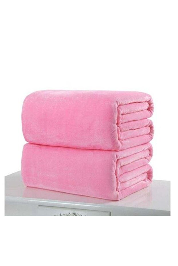 Silky Plain Microfiber Bed Blanket Single Size Pink