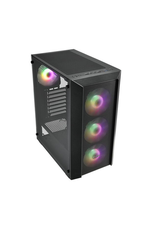 CMT318 750W 80+ GEN5 4x FAN E-ATX حافظة ألعاب سوداء