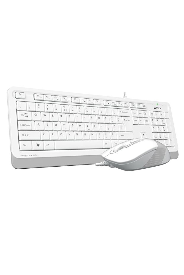 F1010 KABLOLU USB STANDART BEYAZ Q KLAVYE+MOUSE - 3