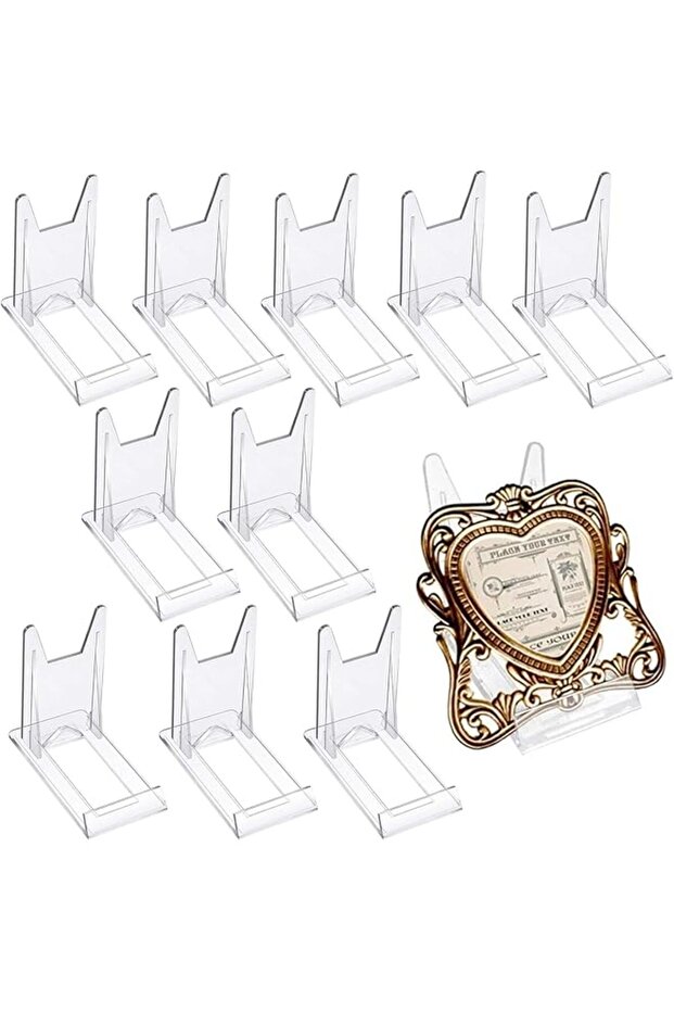 10 Pcs Acrylic Bracket Stands, Plastic Display Holders