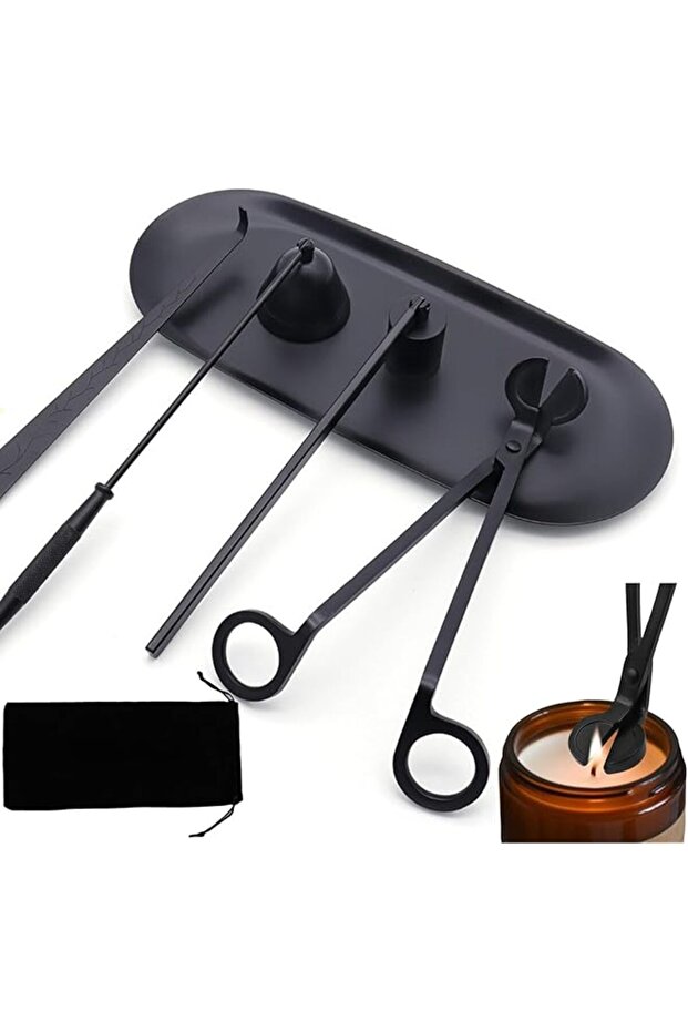 Candlesnuffers 5 in 1 Set, Stainless Steel Candle Care Tool Set