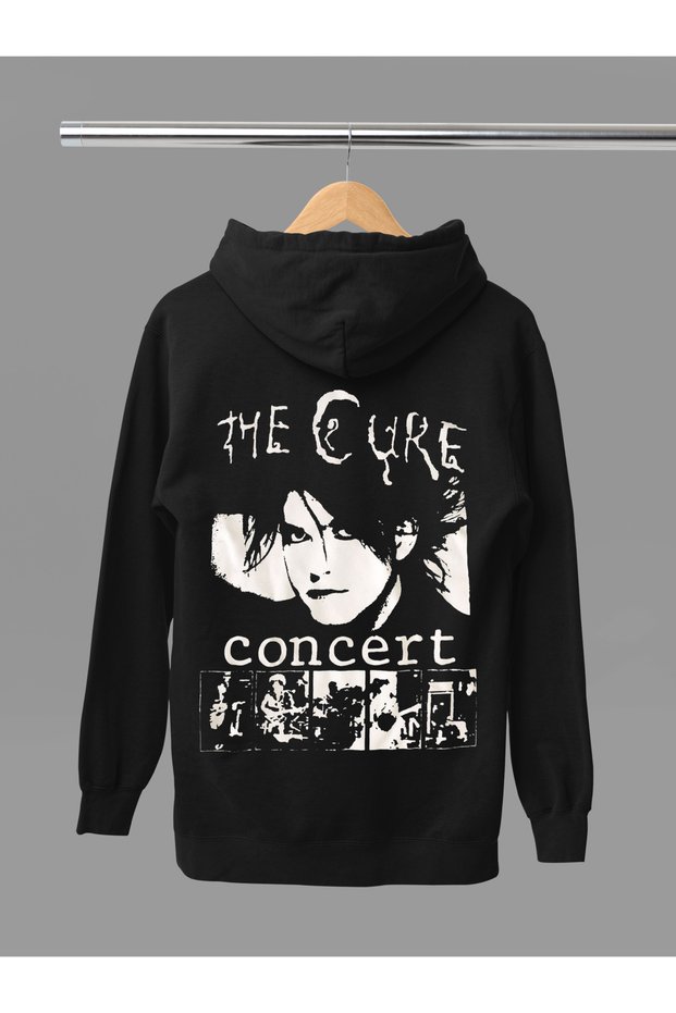The Cure the Rock Band Printed Cotton Long Sleeve Fleece-Lined 3 Yarn Hooded Rock Sweatshirt
