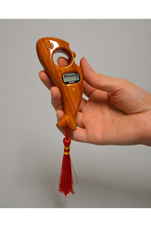 Digital Dhikr Mat (Fish Model) – Finger-Operated Dhikr Counter Lightweight and Ergonomic Design Orange