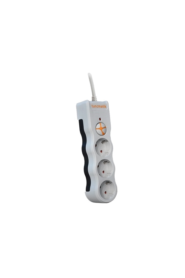 POWERSURGE TSK19009 1050 جول، 3 قطع، أبيض / مقبس حماية من التيار مع كابل بطول 1.5 متر