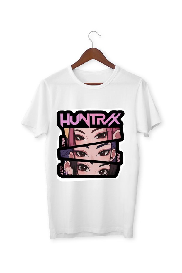 Huntrix Anime T-Shirt - Rumi Mira Zoey Character Girls' White T-Shirt