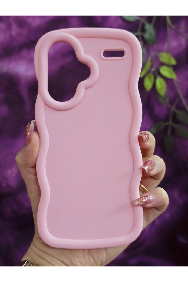 Redmi Note 13 Pro Plus 5g Compatible Soft Textured Wave Edge Powder Pink Case