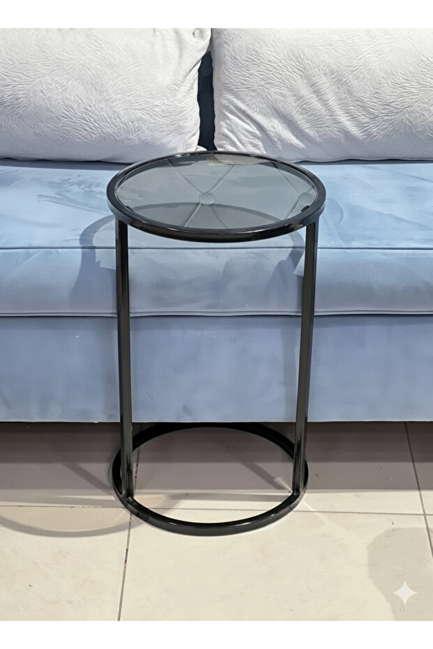 طاولة خدمة اسود زجاج بني - 2