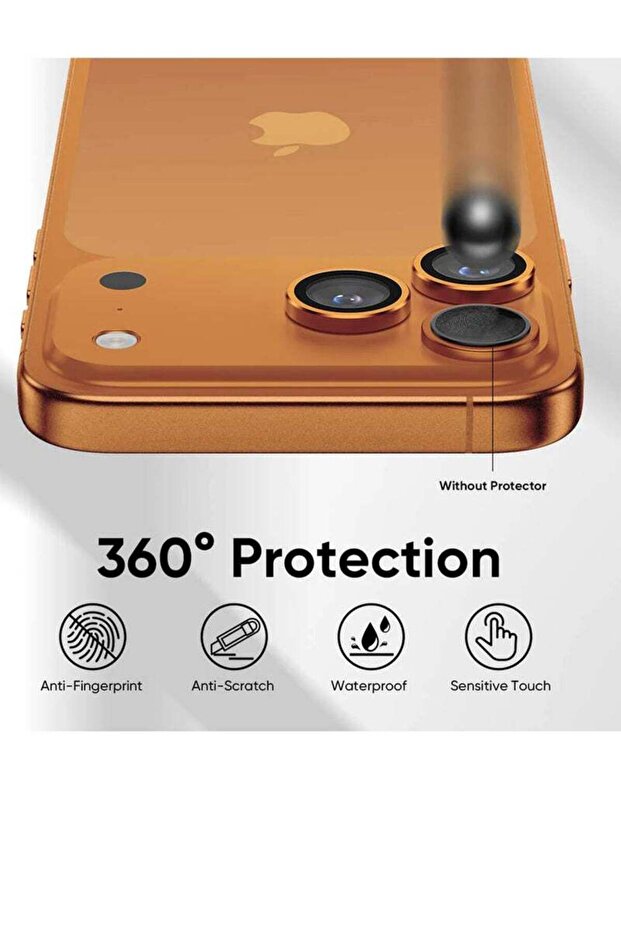 واقي شاشة عدسة الكاميرا لهاتف آيفون 17 برو/برو ماكس من آبل - برتقالي - 5