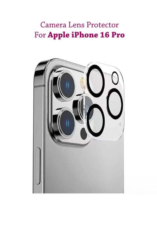 واقي شاشة شفاف لحلقة عدسة الكاميرا لهاتف آيفون 16 برو من آبل - 1