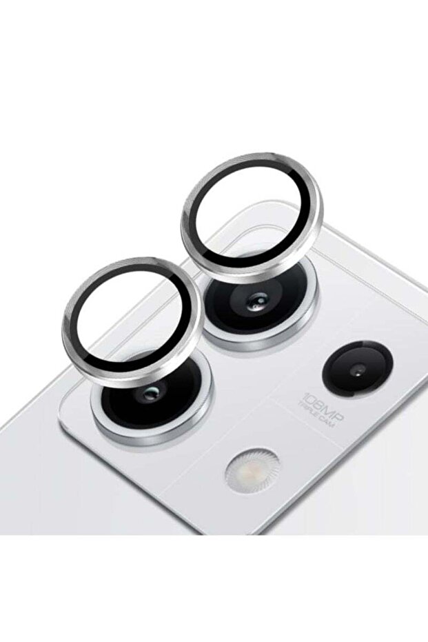 واقي شاشة وعدسة كاميرا هاتف شاومي ريدمي 13 سي - فضي - 3