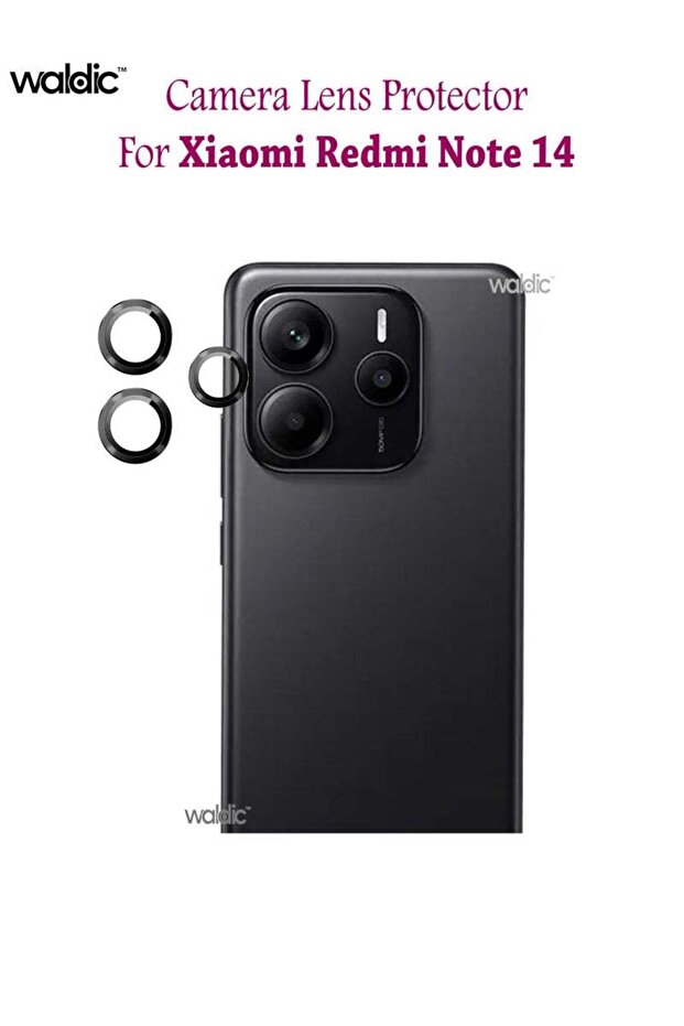 واقي شاشة وعدسة كاميرا هاتف شاومي ريدمي نوت 14 - أسود - 1