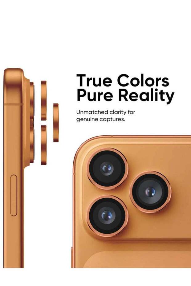 واقي شاشة عدسة الكاميرا لهاتف آيفون 17 برو/برو ماكس من آبل - برتقالي - 2