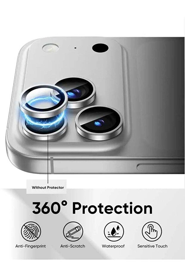 واقي شاشة عدسة الكاميرا لهاتف آيفون 17 برو/برو ماكس من آبل - فضي - 2