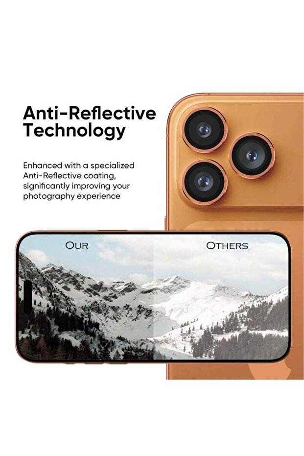 واقي شاشة عدسة الكاميرا لهاتف آيفون 17 برو/برو ماكس من آبل - برتقالي - 3