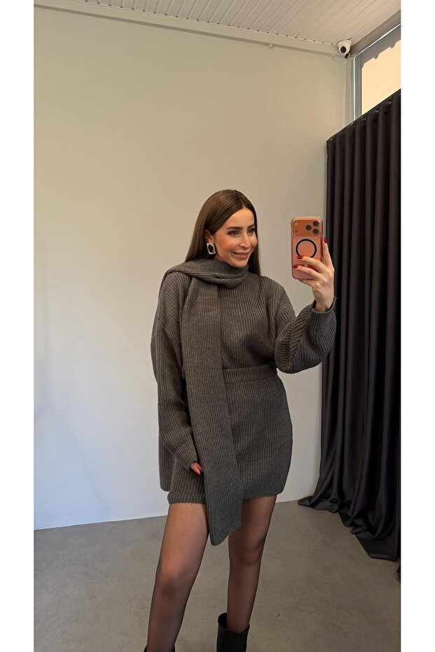 Üçlü Örme Takım Gri - 3