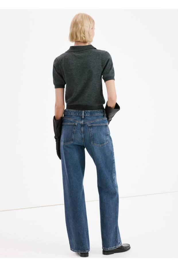 Düz kesim düşük bel jean - 4