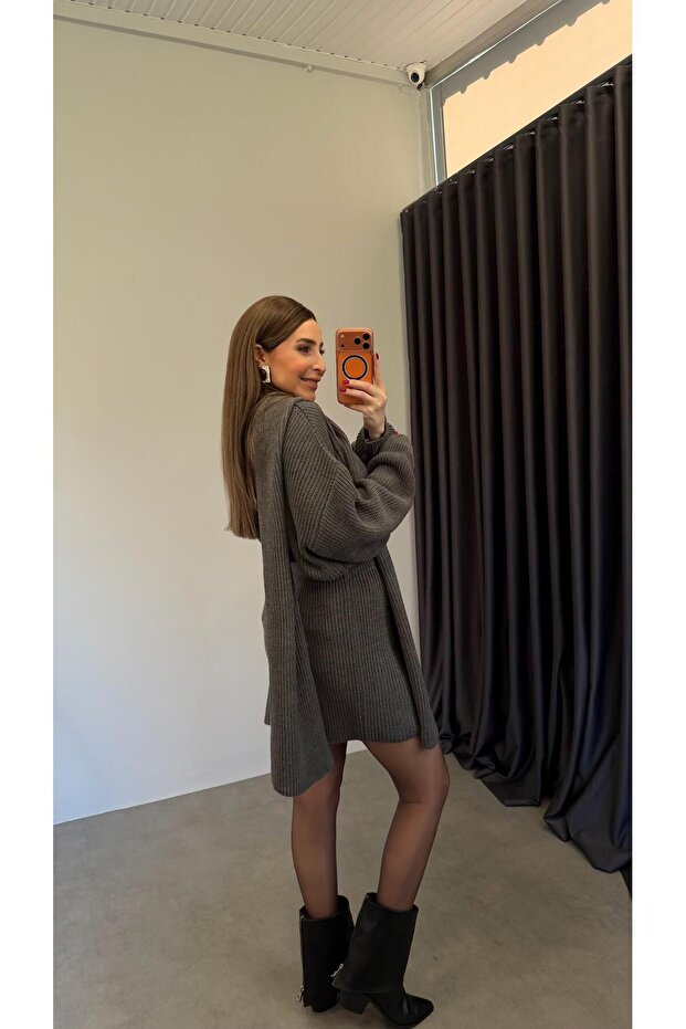 Üçlü Örme Takım Gri - 4