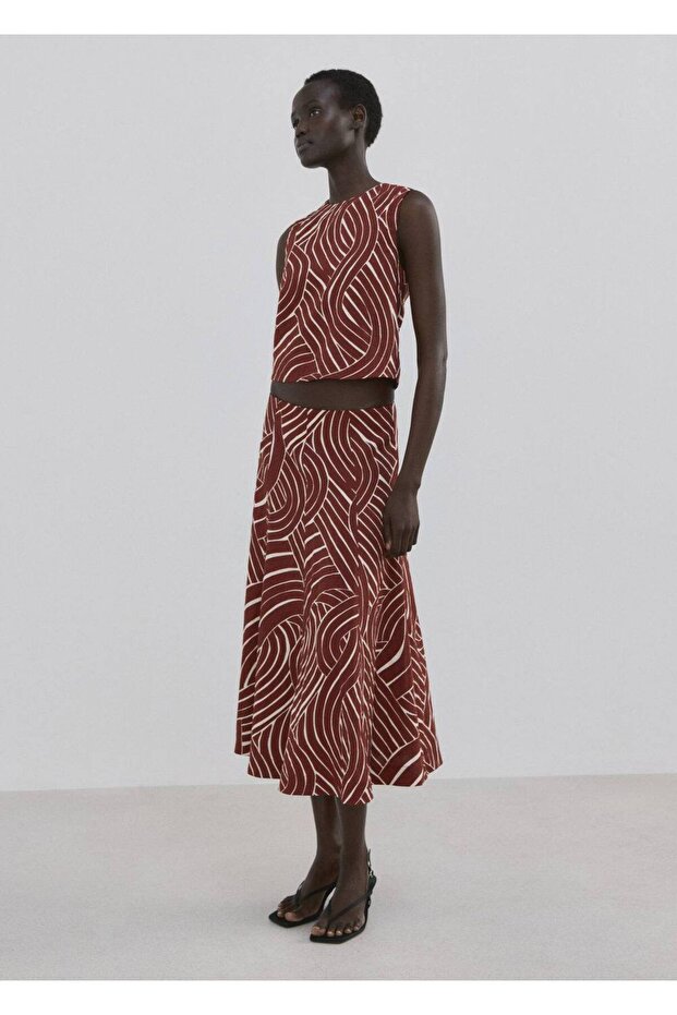 Geometrik desenli bluz - 2