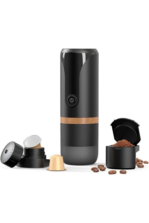 Portable Espresso Machine 9 Bar Pressure Rechargeable 2 in 1 Small Travel Coffee Maker Compatible wi