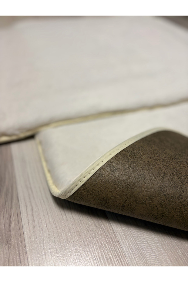 Bonnie Rabbit Hair, Non-Slip Bottom, Fluffy, Ultra-Luxury, Washable 2-Piece Bath Mat - 3