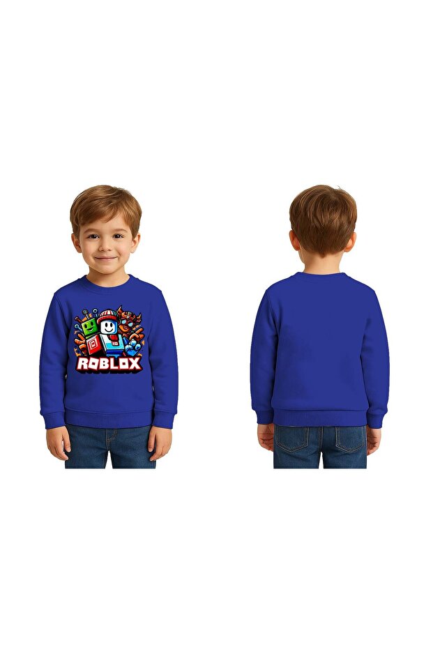 Unisex Roblox Printed Children's Swaetshirt 3 Thread Rasterated
