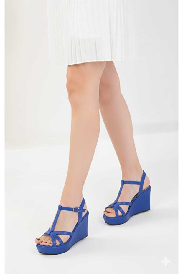 Cobalt Blue Daily Wedge Sandals - 5001