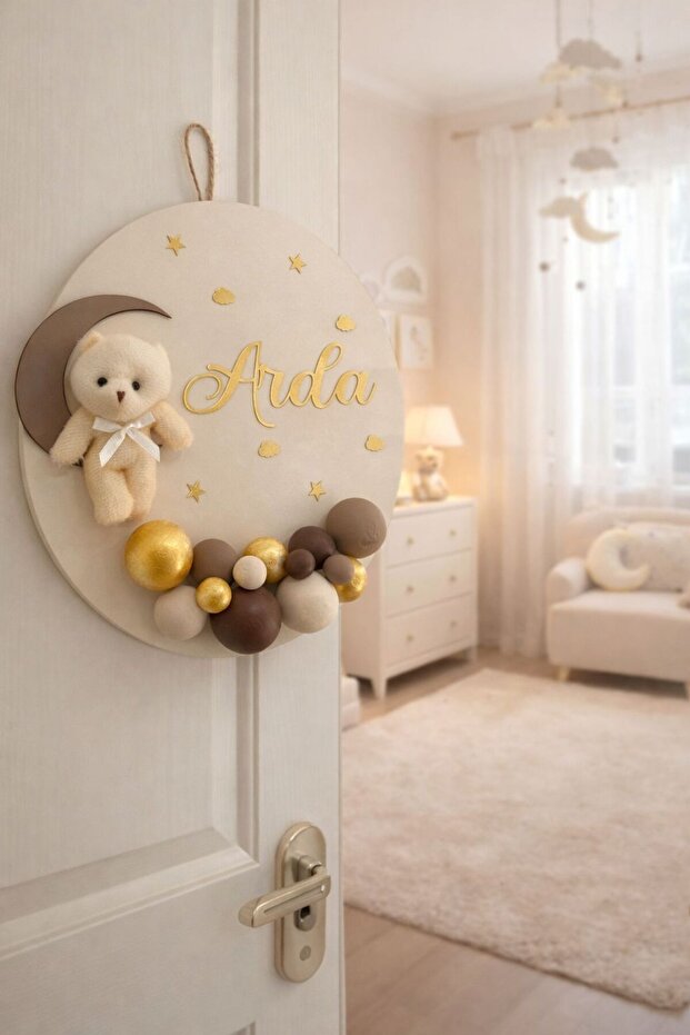 Bubble Ayıcıklı Bebek Kapı Süsü - Hastane Kapı Süsü - 2