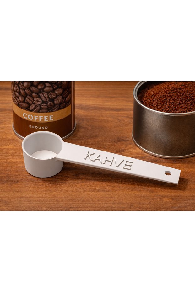 Coffee Measuring Spoon with Coffee Written on It | Espresso & Filter Coffee | Set-Color Options-White(1 Piece)
