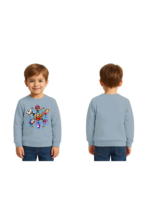 Unisex Brawl Stars Printed Children's Swaetshirt 3 Thread Raster