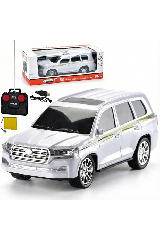 Remote Control Land Cruiser Car Toy for Kids RC SUV Vehicle LED Headlights High Speed Electric Jeep